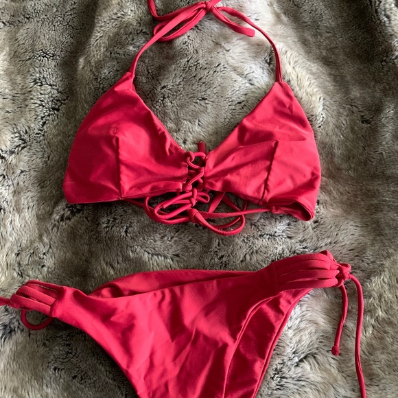 Dark Red Zaful Bikini Set - Picture 1 of 3